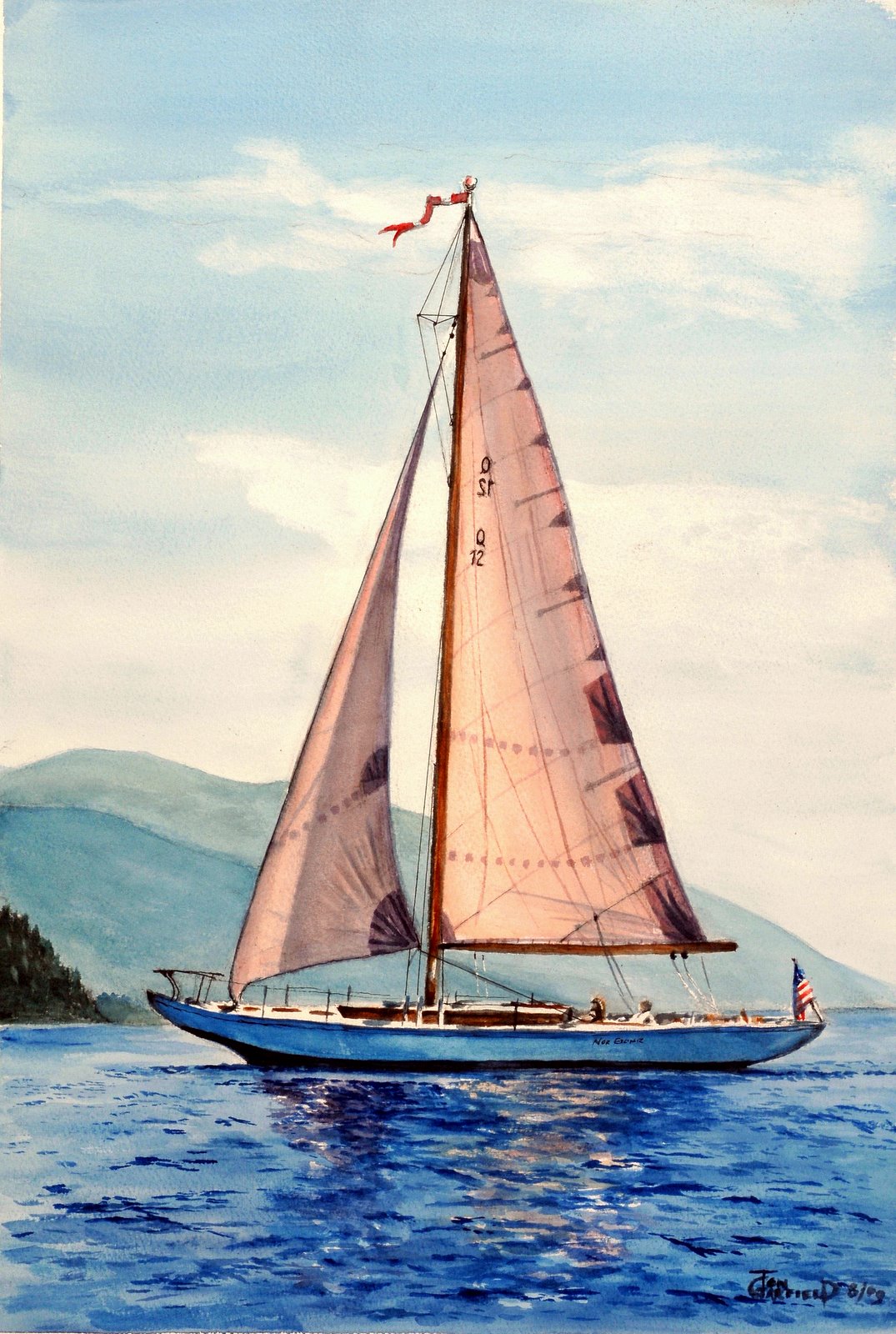 Classic Sailboat TRG Prints